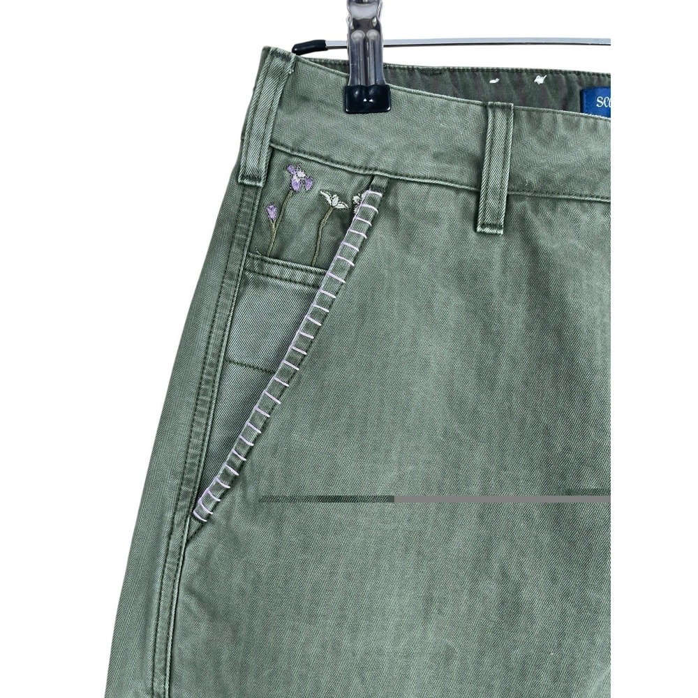 Scotch &‎ Soda Floral-Embroidery Wide-Leg Trousers Pip Womens Green 26/30 Read - Picture 5 of 16